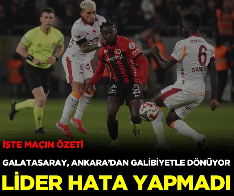 Galatasaray şampiyonluk için, Gençlerbirliği Süper Lig'de kalmak için oynayacak!