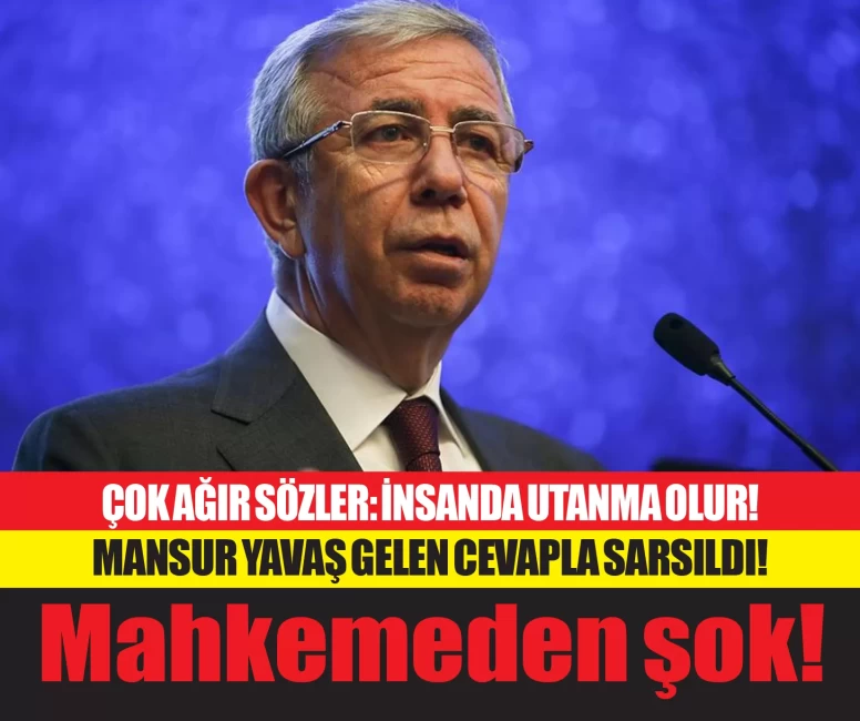Ankara Büyükşehir Belediyesi Başkanı Mansur Yavaş, mahkemeden gelen cevapla sarsıldı!