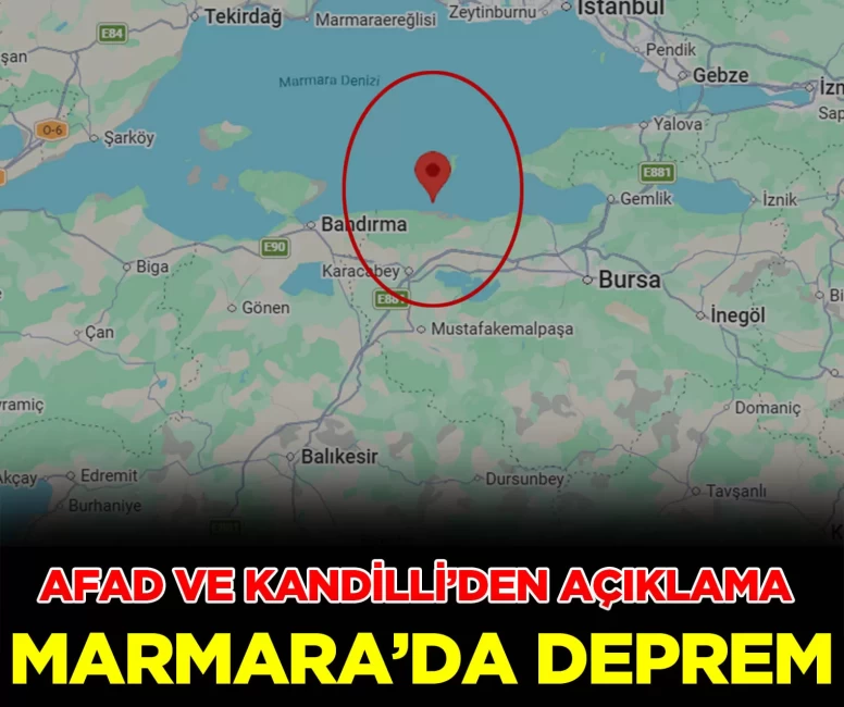 Marmara'da korkutan deprem!