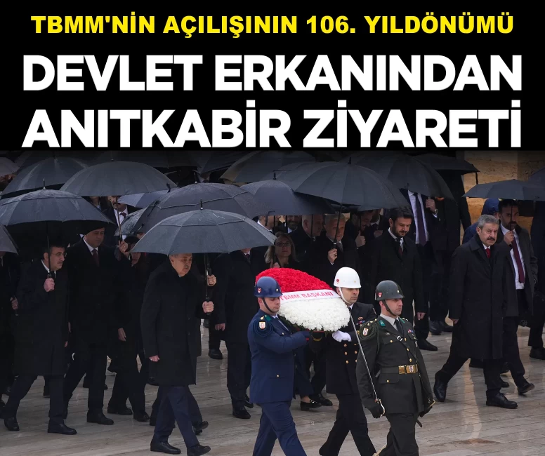 Devlet erkanı Anıtkabir'i ziyaret etti