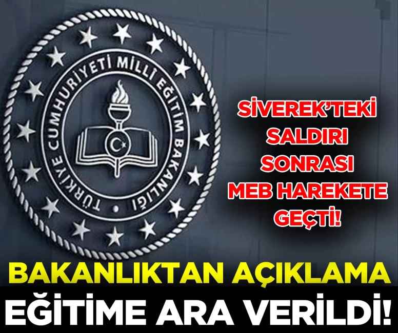 MEB'den Şanlıurfa'daki saldırı sonrası son dakika açıklaması!