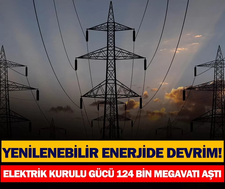Türkiye'de Şubat'ta elektrik kurulu gücü 124 bin 321 megavatı aştı