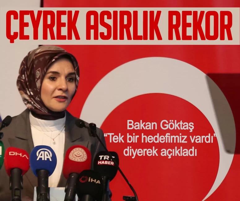 Çeyrek asırlık rekor! Bakan Göktaş 'Tek bir hedefimiz vardı' diyerek açıkladı