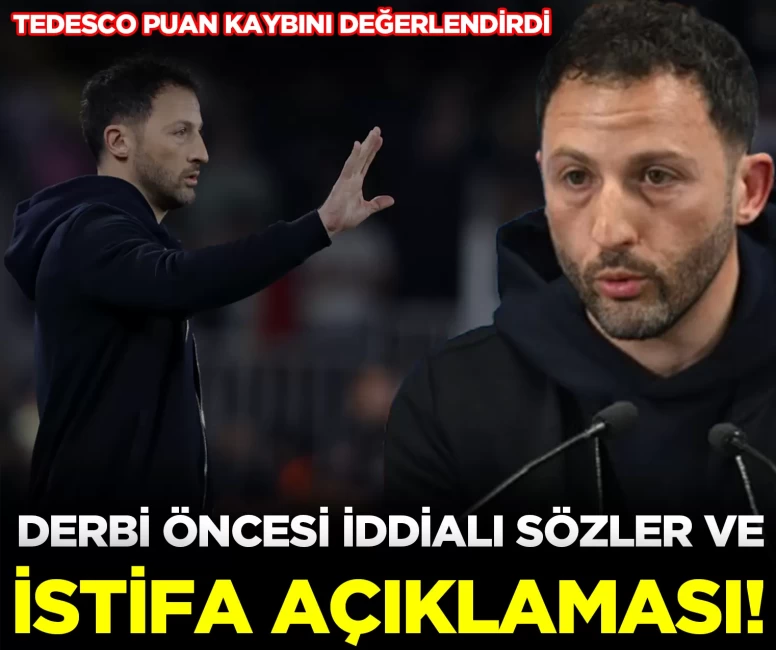 Fenerbahçe'de Tedesco'dan istifa açıklaması!
