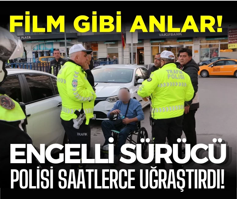 Samsun’da korsan taksi denetiminde film gibi anlar! Engelli sürücü aracı vermemek için polisi saatlerce uğraştırdı!