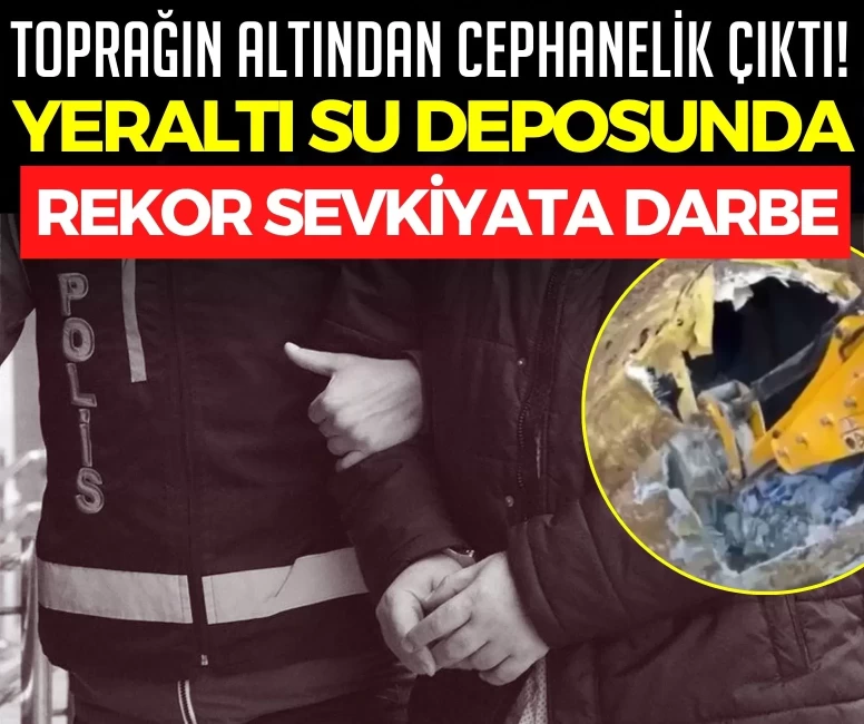 Pendik'te toprağın altından cephanelik çıktı! Yeraltı su deposunda rekor sevkiyata darbe
