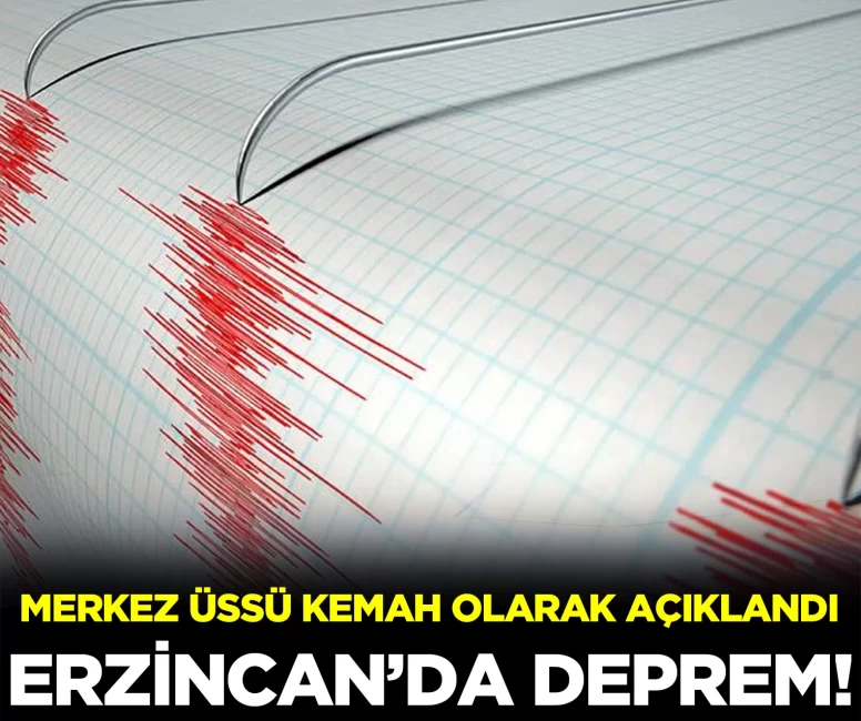 Erzincan'da 4 büyüklüğünde deprem meydana geldi