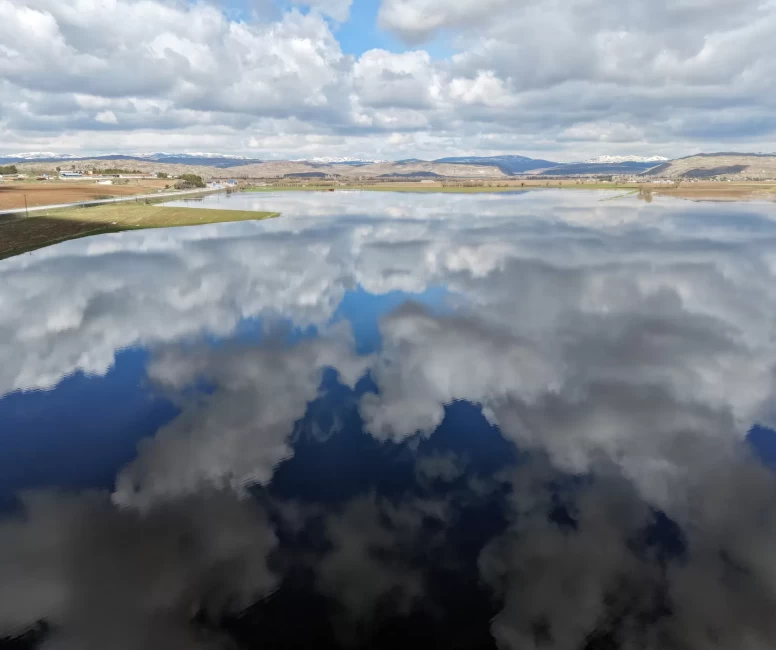 Sivas'ta yağışlar tarım arazilerini vurdu: Havadan görüntülendi