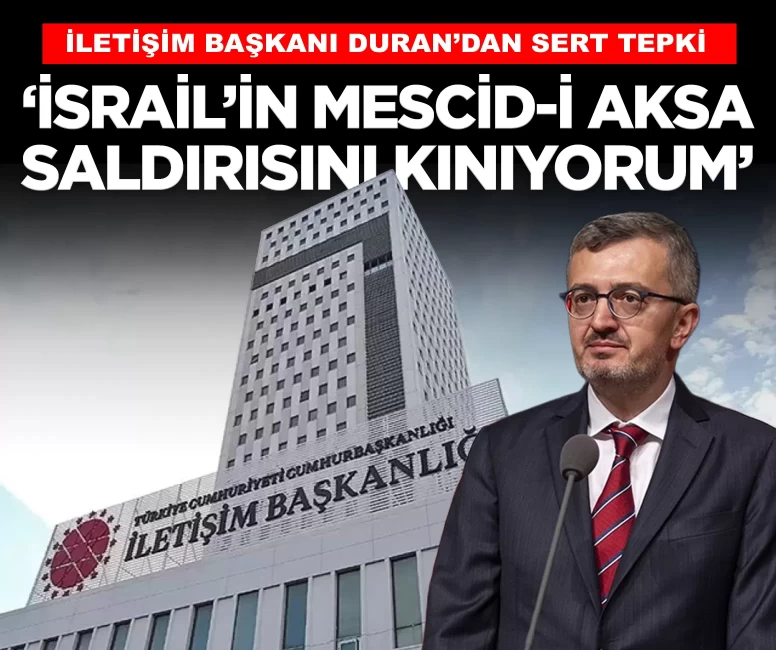 Duran'dan İsrail'e Mescid-i Aksa tepkisi: 'Uluslararası toplum sessiz kalmamalı'