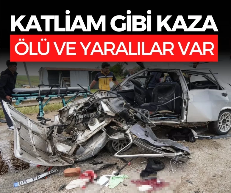 Karşı şeride geçen araç katliam gibi kazaya neden oldu!
