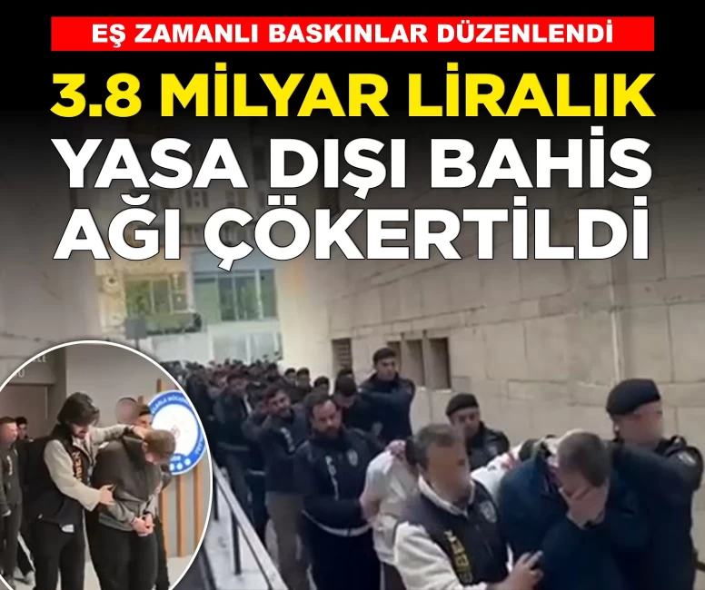 Bursa'da 3.8 milyar liralık yasa dışı bahis ağı çökertildi: 22 tutuklama