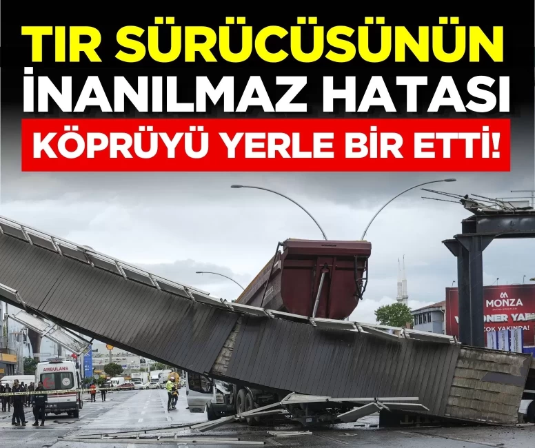 TIR sürücüsünün inanılmaz hatası köprüyü yerle bir etti!