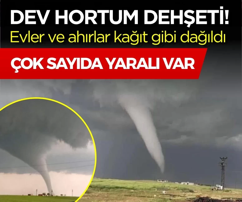Şanlıurfa'da dev hortum dehşeti! Evler ve ahırlar kağıt gibi dağıldı