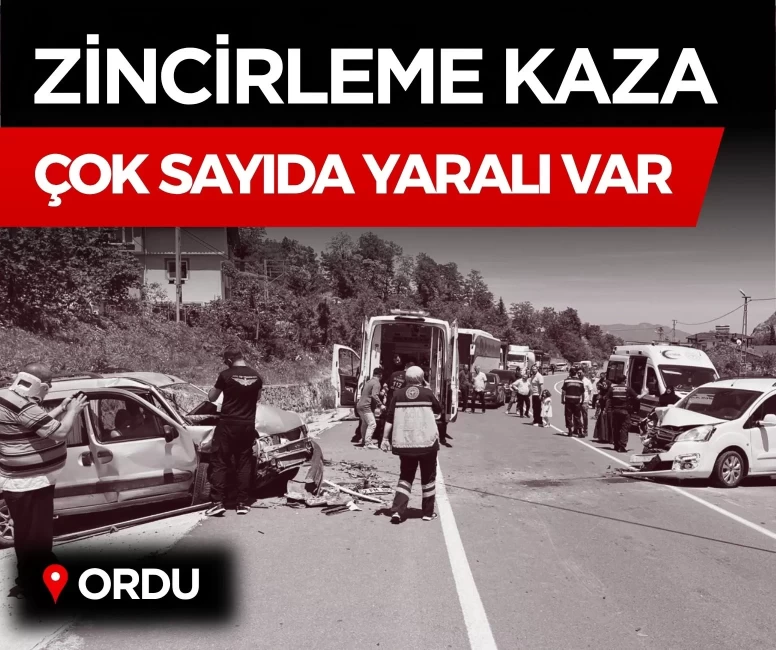 Ordu’da zincirleme kaza: Çok sayıda yaralı var!