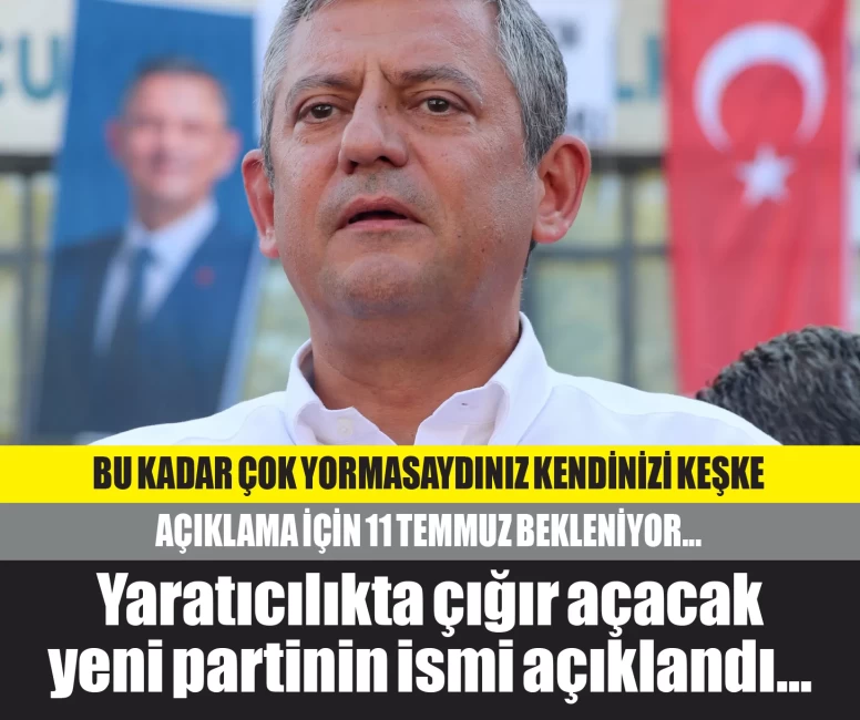 Özgür Özel'in kuracağı partinin ismiyle ilgili iddia şaşırttı: YARATICILIKTA ÇIĞIR AÇACAK İSİM...
