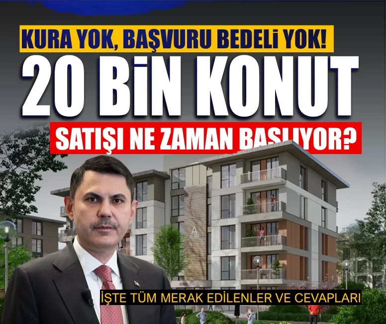 Kura yok, başvuru bedeli yok! TOKİ'den 64 ilde 20 bin konut satışı yarın başlıyor