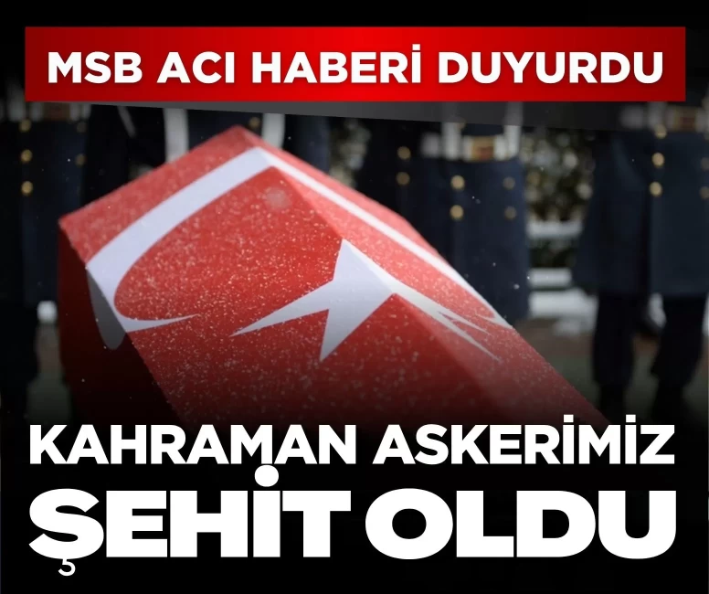 Fırat Kalkanı Harekat Bölgesi'nden acı haber: Astsubay Kenan Şahin şehit oldu