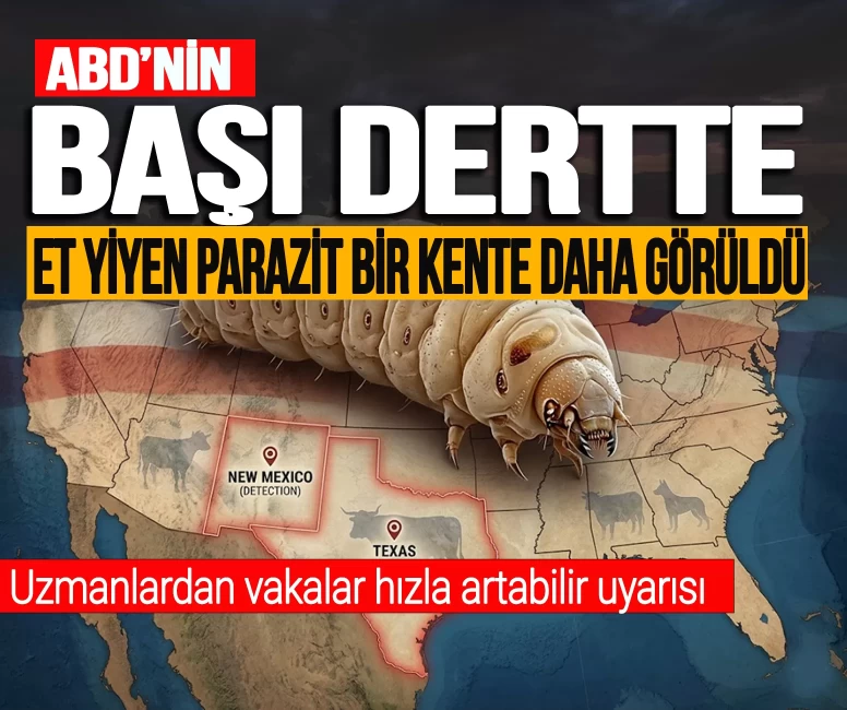 ABD'nin başı dertte! Et yiyen parazit bir kentte daha görüldü