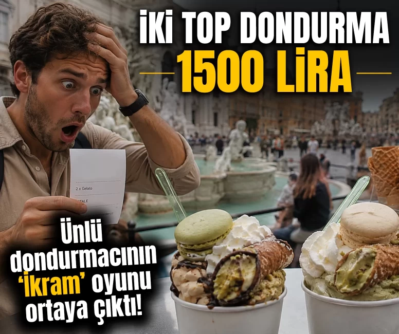 Ünlü dondurmacının ‘İkram’ oyunu ortaya çıktı!