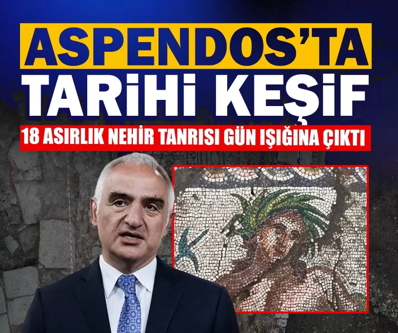 Aspendos’ta tarihi keşif: 18 asırlık Nehir Tanrısı gün ışığına çıktı