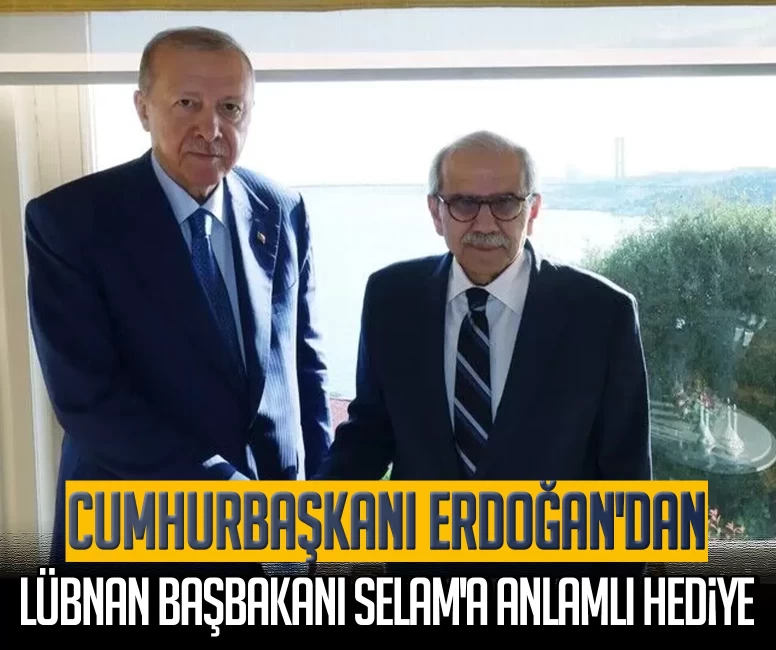 Cumhurbaşkanı Erdoğan'dan Lübnan Başbakanı Selam'a anlamlı hediye