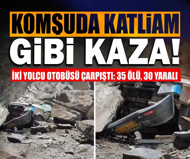 Komşuda katliam gibi kaza! İki yolcu otobüsü çarpıştı: 35 ölü, 30 yaralı