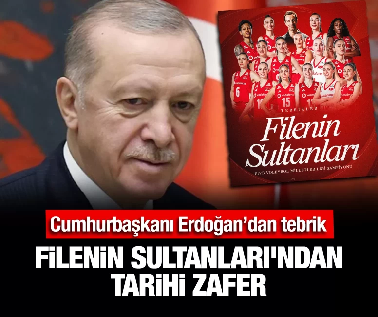 Cumhurbaşkanı Erdoğan'dan A Milli Kadın Voleybol Takımı'na tebrik