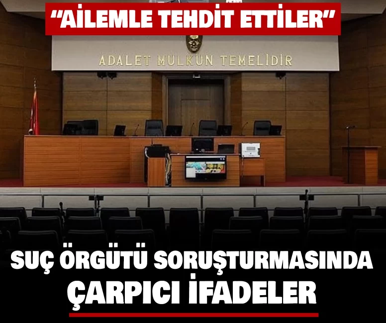 Suç örgütü soruşturmasında şok ifadeler!