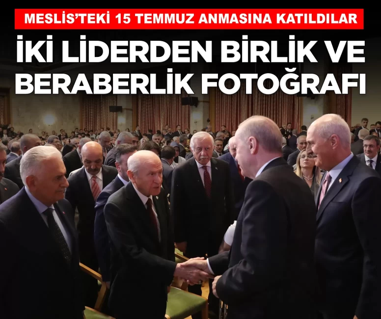 Cumhurbaşkanı Erdoğan ve MHP Lideri Bahçeli'den 'birlik ve beraberlik' fotoğrafı!