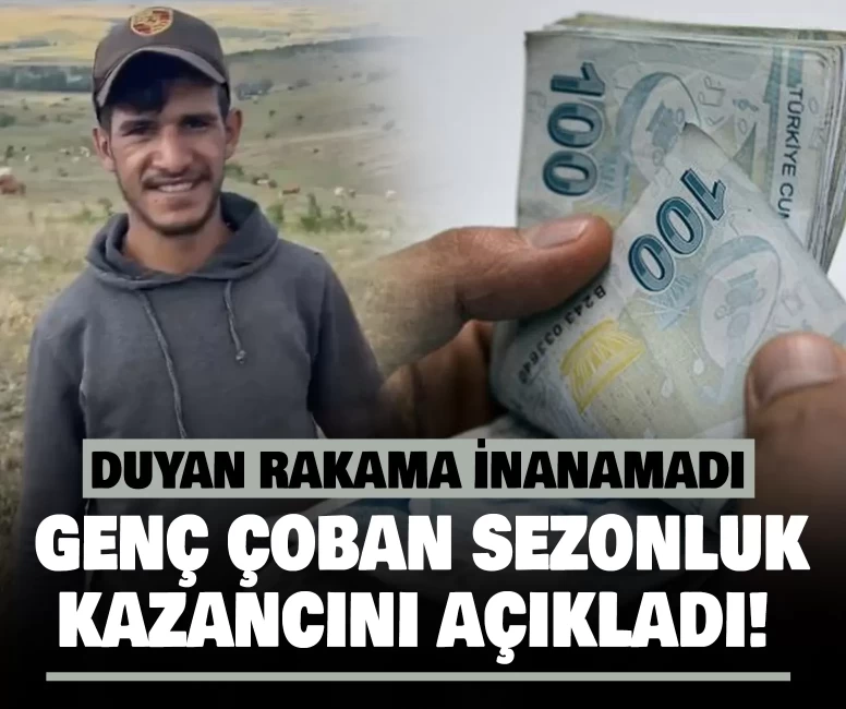Genç çoban sezonluk kazancını açıkladı!