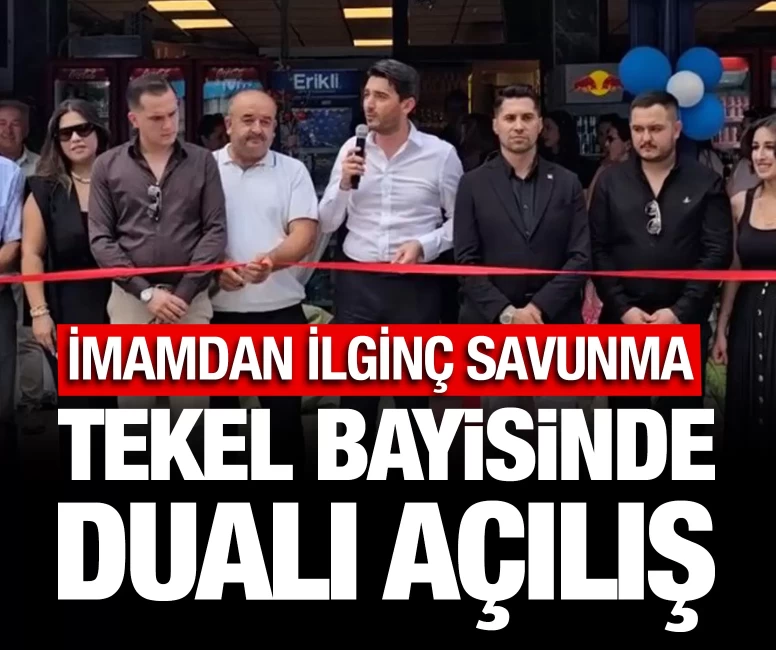Tekel bayisinde dualı açılış