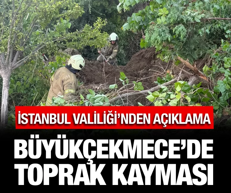 Büyükçekmece’de korkutan toprak kayması