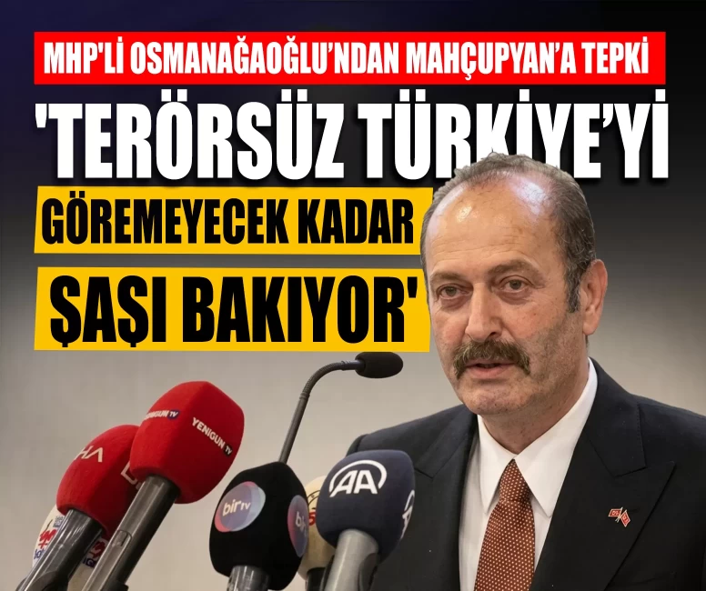 MHP'li Osmanağaoğlu’ndan Mahçupyan’a tepki: 'Terörsüz Türkiye’yi göremeyecek kadar şaşı bakıyor'