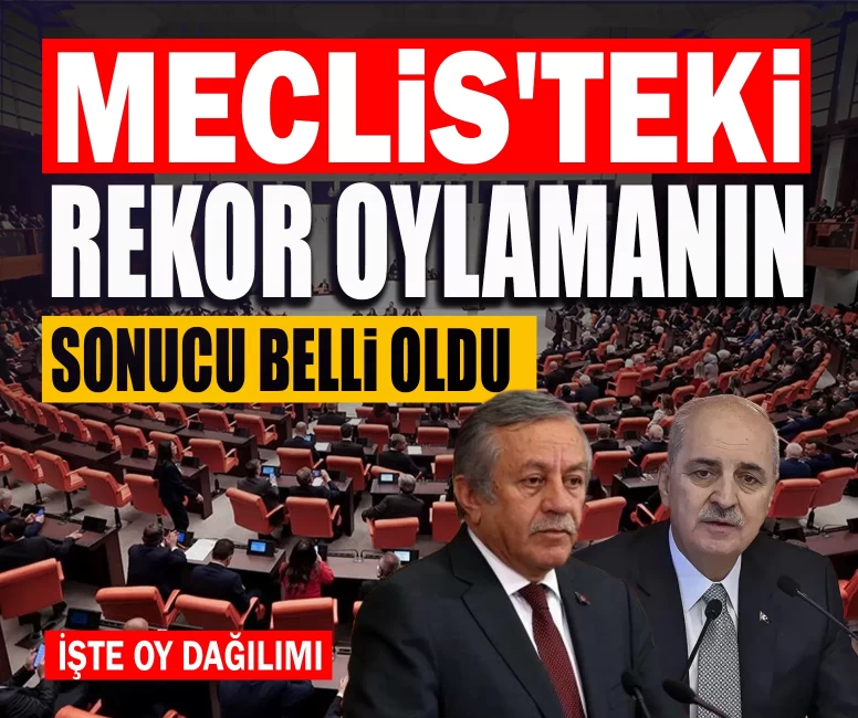 Meclis'teki 'rekor' oylamanın sonucu belli oldu: İşte oy dağılımı