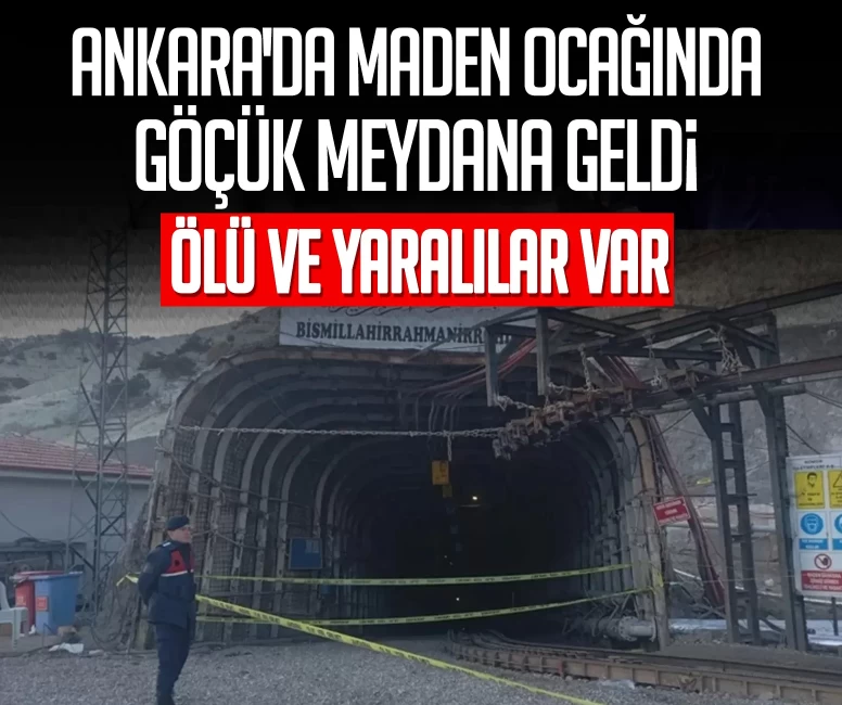 Ankara'da maden ocağında göçük