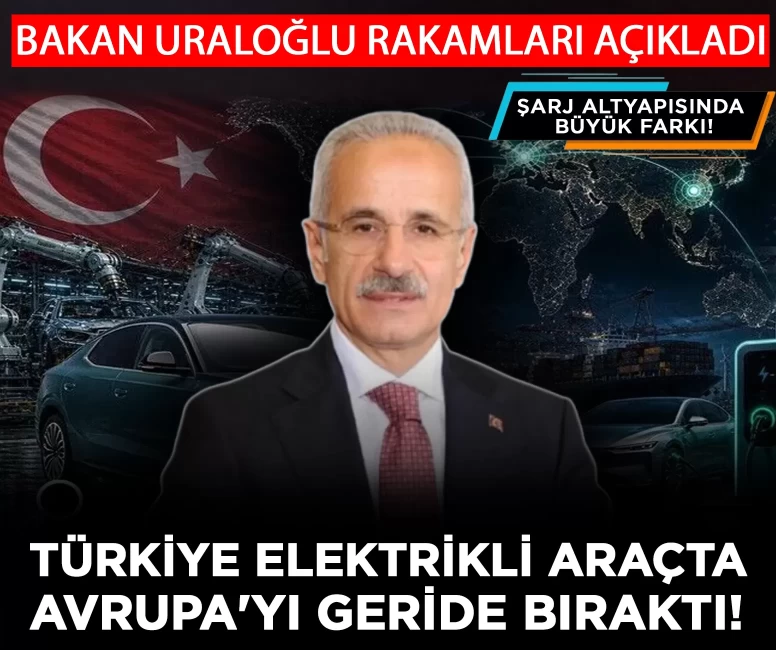 Türkiye elektrikli araçta Avrupa'yı geride bıraktı! Bakan Uraloğlu rakamları açıkladı