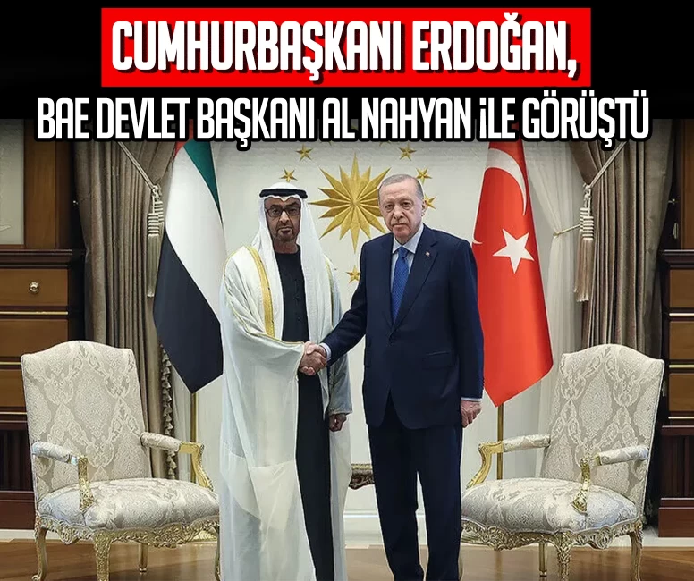Cumhurbaşkanı Erdoğan, BAE Devlet Başkanı Al Nahyan ile görüştü