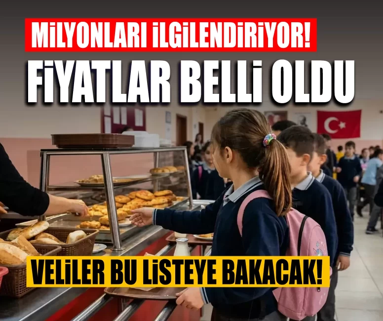 Öğrenciler dikkat! Okul kantinlerinde yeni dönem fiyatları belli oldu