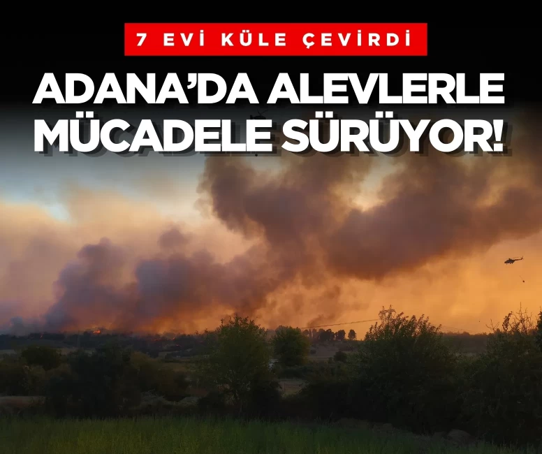 3 ilçeye sıçrayan alevler 7 evi küle çevirdi, günün ilk ışıklarıyla havadan müdahale yeniden başladı!