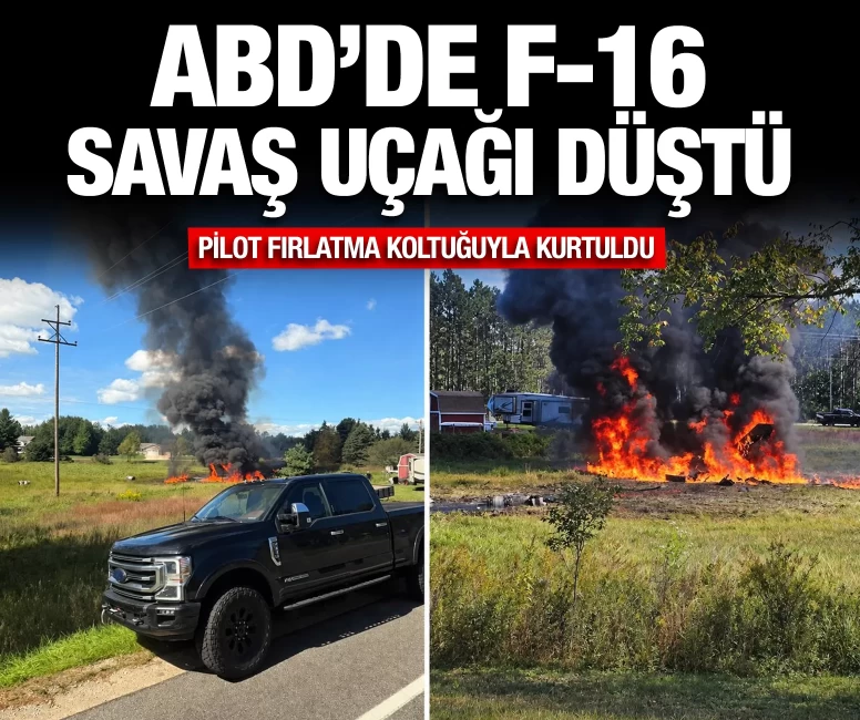 ABD'de F-16 savaş uçağı düştü