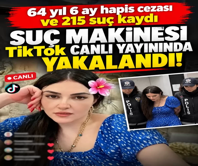 215 suç kaydı, 64,6 ay hapis cezası ile aranıyordu, canlı yayında yakalandı