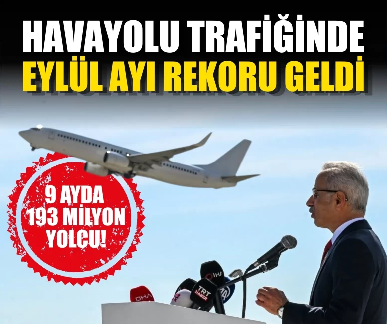 Havayolu trafiğinde Eylül ayı rekoru geldi