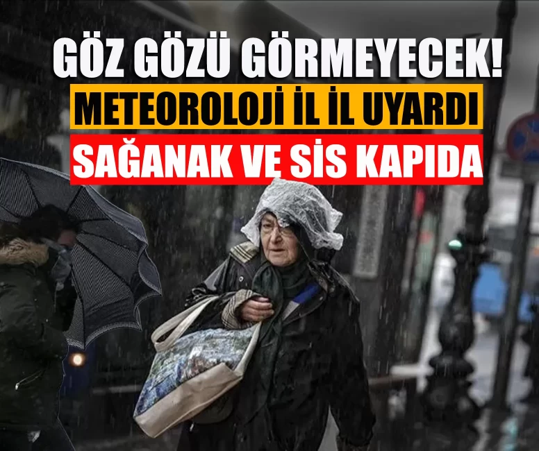 Yağmur ve sis geliyor! Meteoroloji il il uyardı