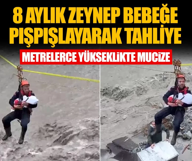Sakarya'da metrelerce yükseklikte mucize