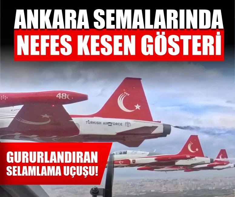 Türk Yıldızları'ndan Türk Devletleri Medeniyet Parkı açılışında selamlama uçuşu!