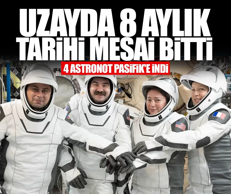 Uzayda 8 aylık tarihi mesai bitti