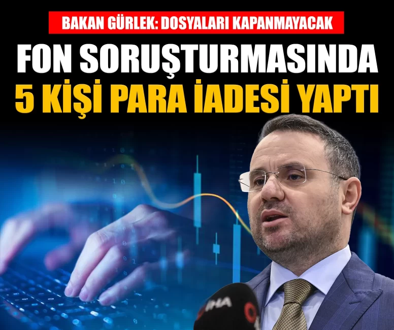 Bakan Gürlek'ten fon soruşturması açıklaması: '5 kişi para iadesi yaptı'