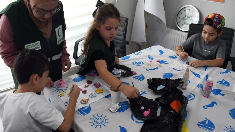 Yeşilay okullarında sanat ve spor dolu bir yaz geçirdiler