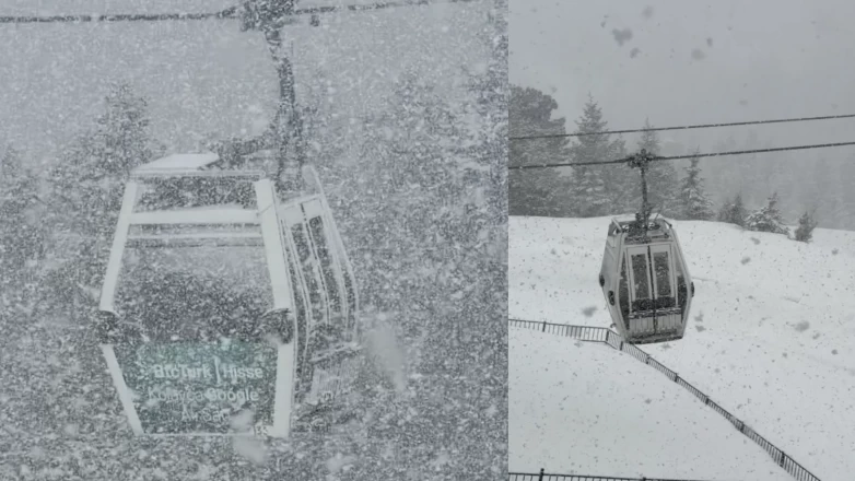 Bursa’da bahar molası! Uludağ Nisan ayında beyaz gelinliğini giydi