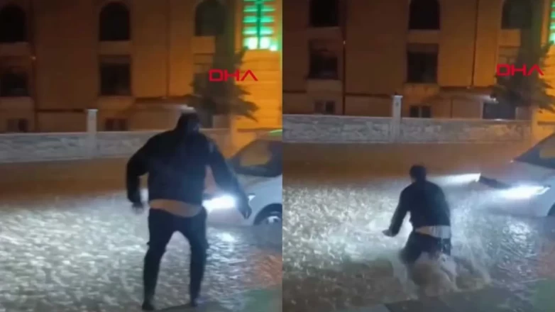 Midyat’ta göle dönen sokakta kimse buna inanamadı